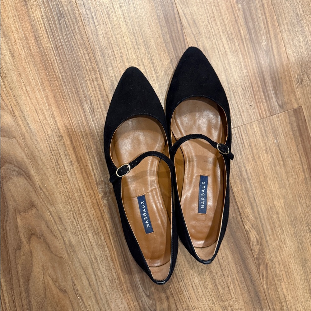 Margaux Black Mary Jane Flats - Size 38W